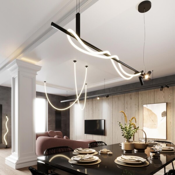 4391/40CL HIGHTECH ODL24 301 черный/металл/канат Потолочный св-к встраиваемый (2 крепления и крючок в комплекте) IP20 LED 40W 1580Лм 4000K CORDA