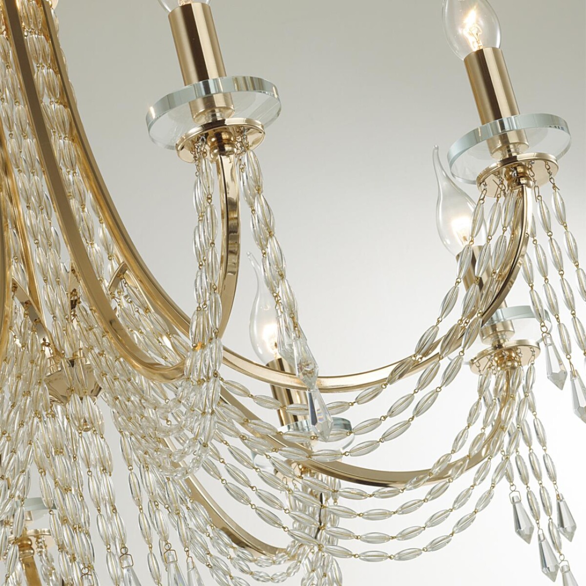 5063/8 CLASSIC ODL24 625 золото/прозрачный/металл/хрусталь Люстра E14 8*40W CAPEL — изображение 5