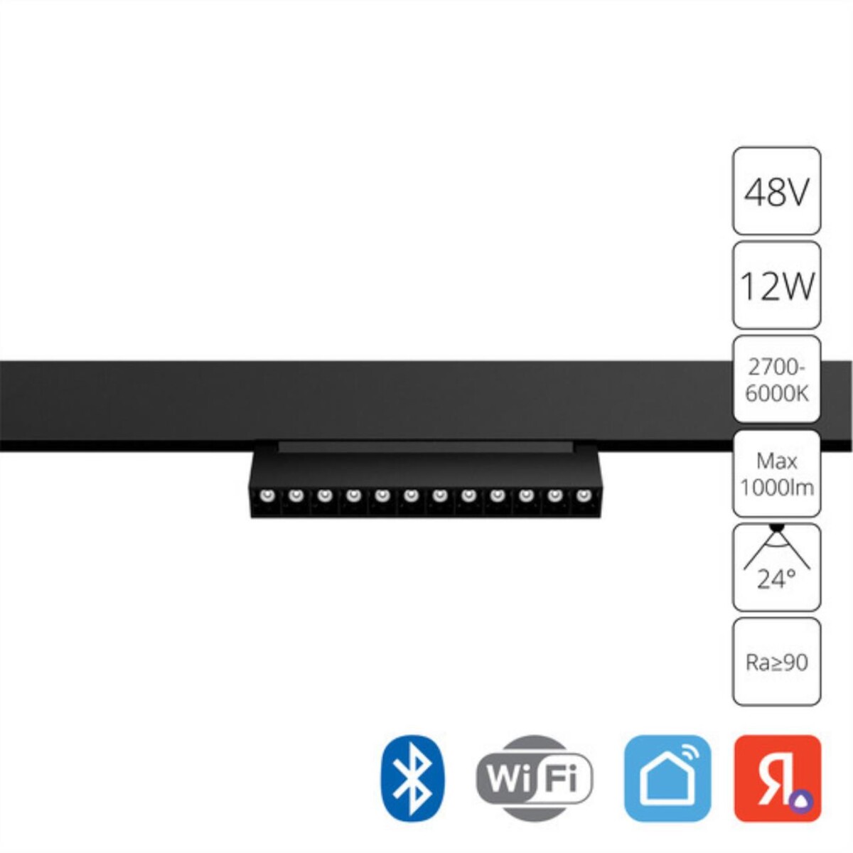 A4696PL-1BK СВЕТИЛЬНИК ПОТОЛОЧНЫЙ LINEA 48В 12Вт макс 1000Лм 2700-6000К 90+ 24° smart — изображение 1