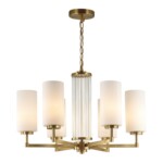 4990/6 HALL ODL23 637 матов. золотой/белый/стекло Люстра E27 6*40W KASALI — изображение 3