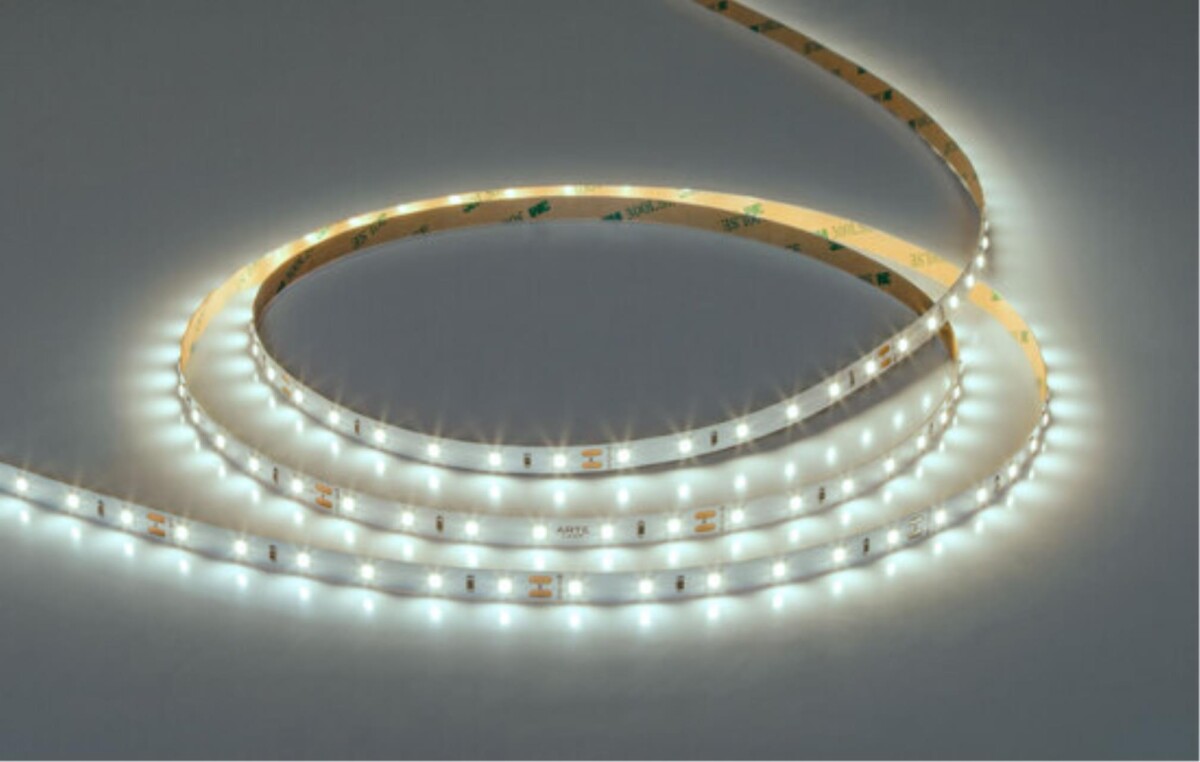 A2406008-03-6K Светодиодная лента 24В 4,8Вт/м 550Лм/м 6000К 90+ 8мм SMD2835 60шт/м 5м IP20 — изображение 3