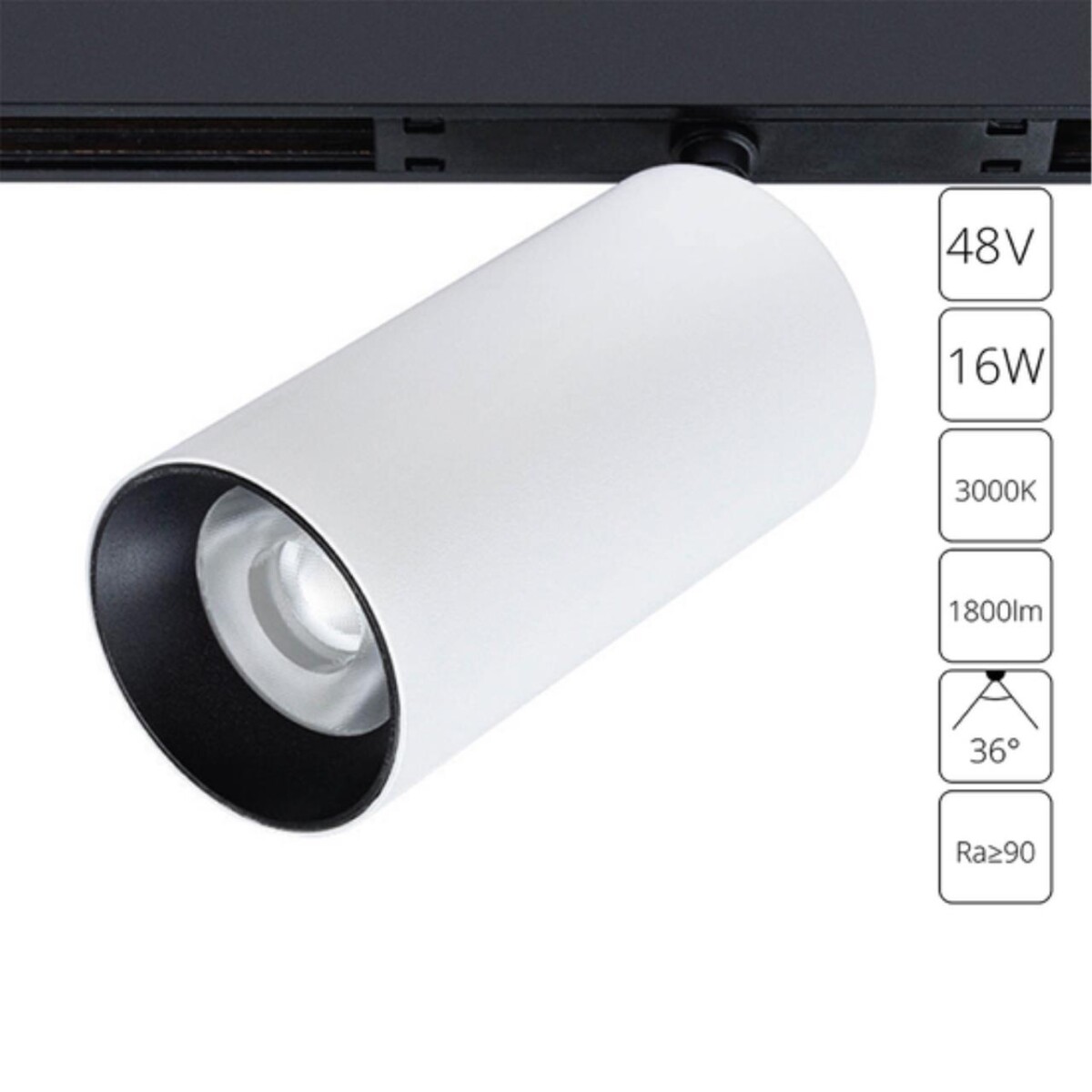 81dd03279740eb84e4ee9f8490df0d2e A7282PL-1WH СВЕТИЛЬНИК ПОТОЛОЧНЫЙ OPTIMA 48В 16Вт 1800Лм 3000K 90+ 36° — изображение 1