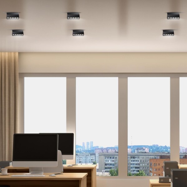 358323 OVER NT19 380 черный Светильник накладной IP33 LED 4000К 13W 110-265V EOS