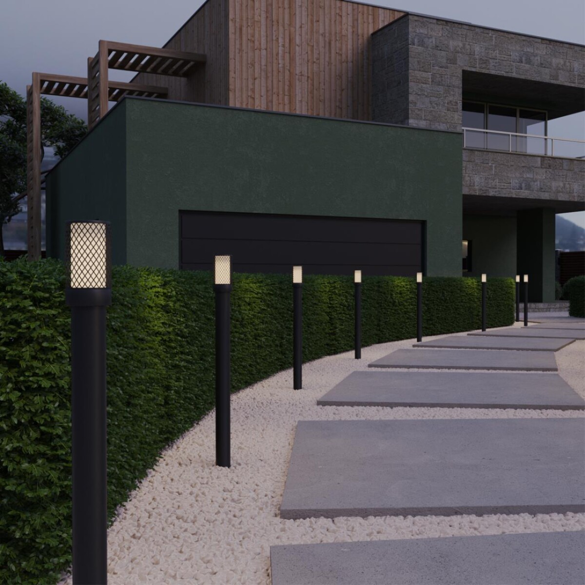 370972 STREET NT24 668 черный Светильник ландшафтный IP54 E27 max 25W 220-240V MATRIX — изображение 2