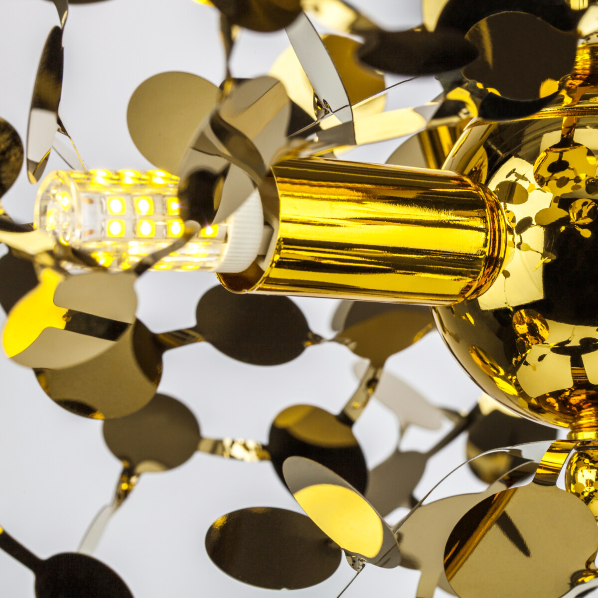 L5PL721132 Подвес пятерной линейный EXTRA 5x3x5W(led) G9  (721132 - 5 + 572162 -1) ЗОЛОТО — изображение 6