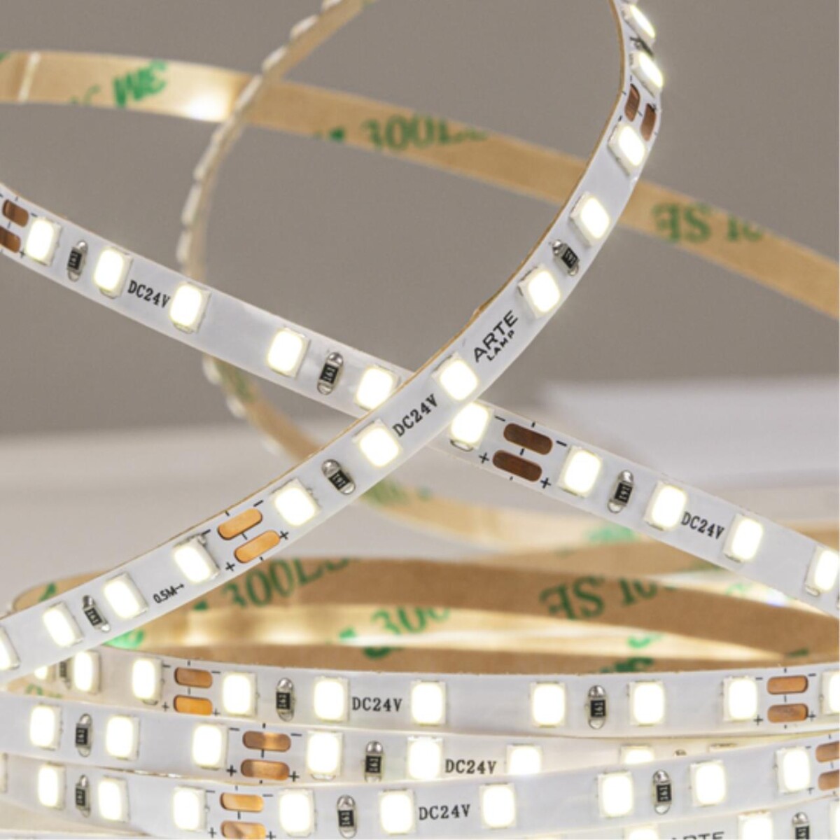 A2412005-01-3K Светодиодная лента 24В 9,6Вт/м 1000Лм/м 3000К 90+ 5мм SMD2835 120шт/м 5м IP20 — изображение 3
