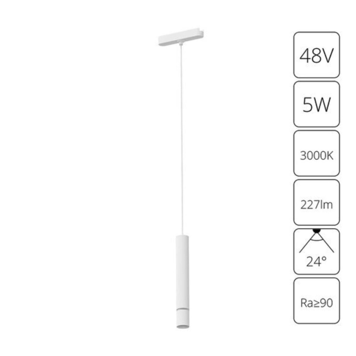 8b771ea6aa11d3cb8fba863ad1344139 A1159PL-1WH СВЕТИЛЬНИК ПОДВЕСНОЙ RAPID 48В 5Вт 227лм 3000К 95+ 24° — изображение 1