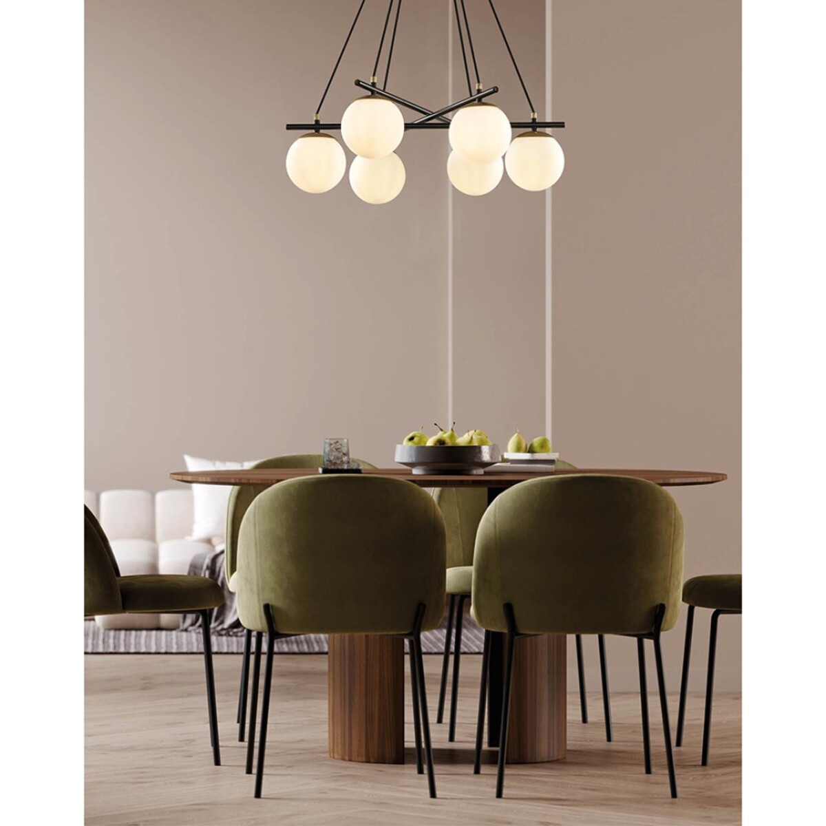 5212/6 MODERNI LN26 175 черный, золотой Люстра E27 6*60W 220V RANDI — изображение 2