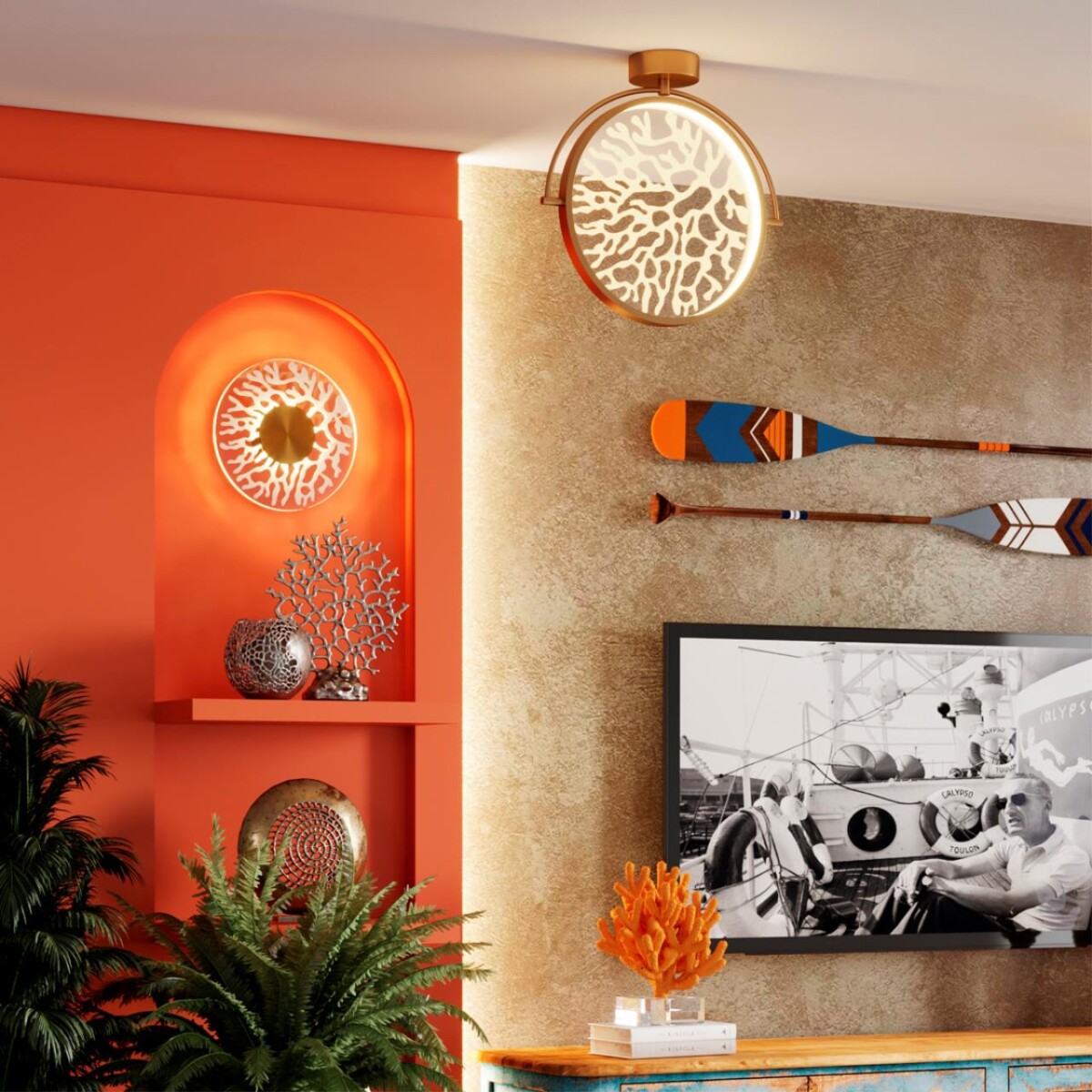 6627/36CL MIDCENT ODL24 000 античная бронза/металл/акрил Потолочный светильник поворотный град IP20 LED 36W 3000K 220V SOLARIS — изображение 1