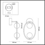 4808/2W MODERN ODL21 000 золотой/белый Бра G9 2*40W SLOTA — изображение 2