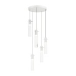 5058/25LB PENDANT ODL24 385 белый/прозрачный/металл/стекло Люстра каскадная LED 5*5W 3000K SCROW