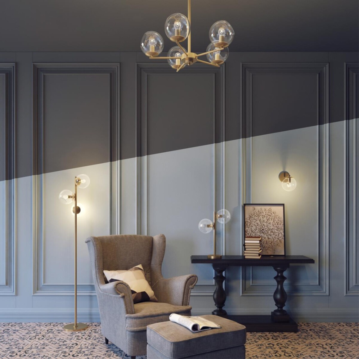 3769/1W УЦЕНКА MODERNI LN19 000 латунь Бра E14 60W 220V BLAIR — изображение 2