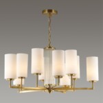 4990/10 HALL ODL23 637 матов. золотой/белый/стекло Люстра E27 10*40W KASALI — изображение 4