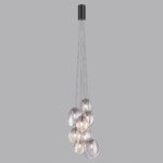 5039/8 MODERN ODL24 000 черный/перламутровый/металл/стекло Люстра G9 8*40W MUSSELS — изображение 4