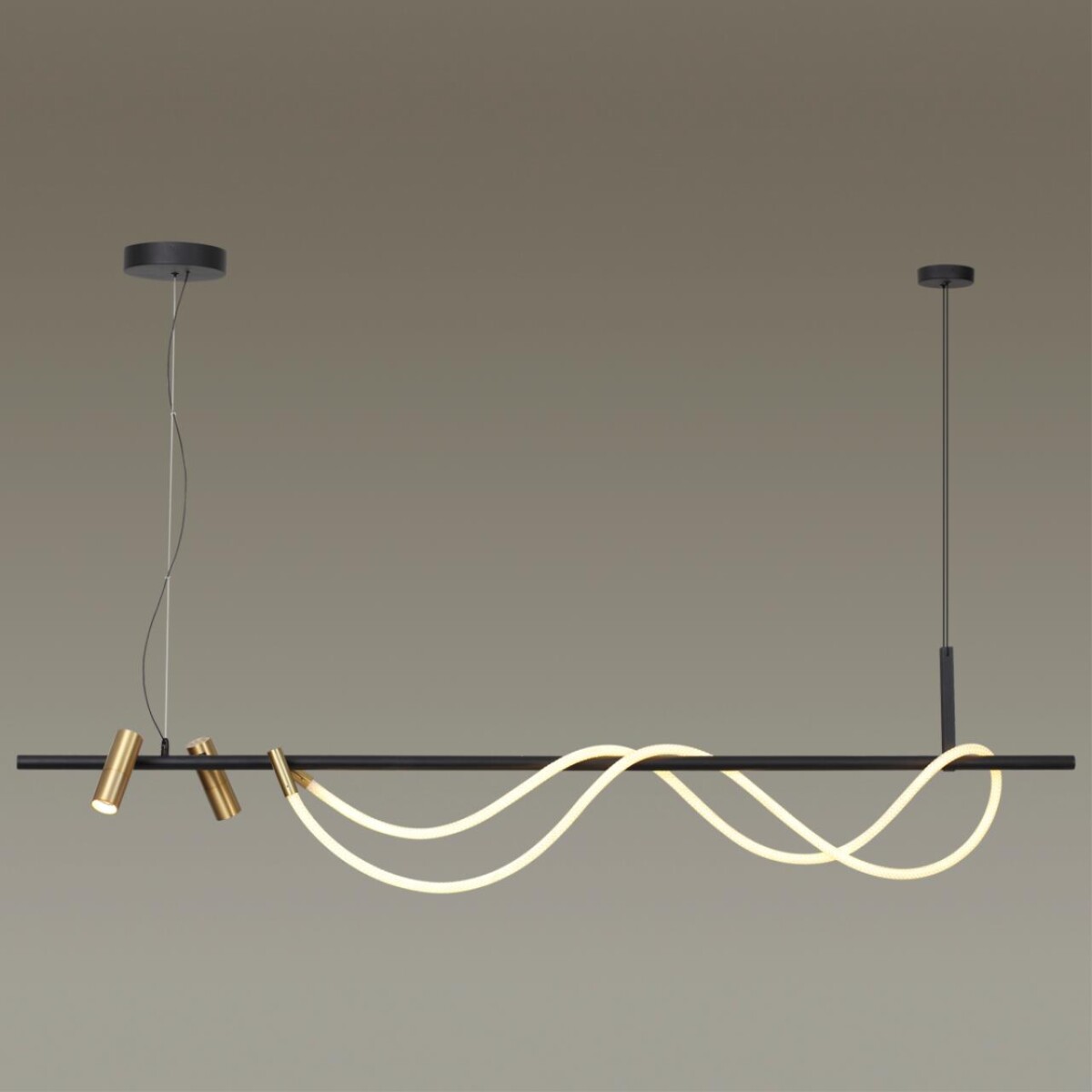 4397/40L HIGHTECH ODL23 301 черный/античная бронза/металл/канат Подвесной св-к с раздельн. вкл IP20 LED 40W 1580Лм 3000K CORDA — изображение 3