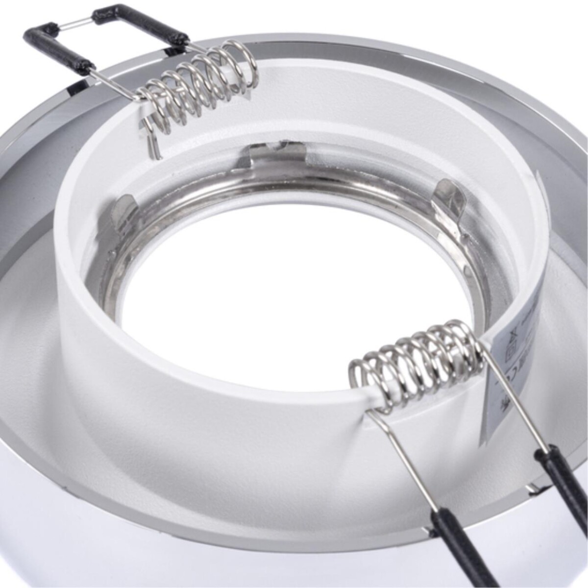 A6665PL-1CC Светильник потолочный встраиваемый HEZE для MR16 Ø98x32мм хром+белый IP20 монтаж Ø76мм — изображение 3