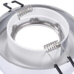 A6665PL-1CC Светильник потолочный встраиваемый HEZE для MR16 Ø98x32мм хром+белый IP20 монтаж Ø76мм — изображение 3