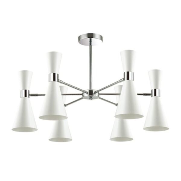 3661/6C MODERNI LN26 213 хром/матовый белый Люстра потолочная E14 6*60W 220V QUINN