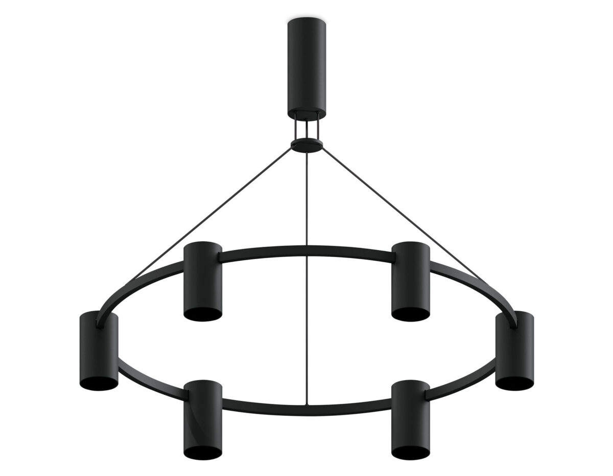 C9022/6 SBK черный песок D695*1000mm MR16 GU5.3/6 — изображение 1