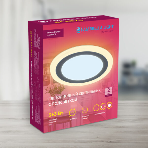 DCR370 3W+3W 6400K/3000K 85-265V D105*28