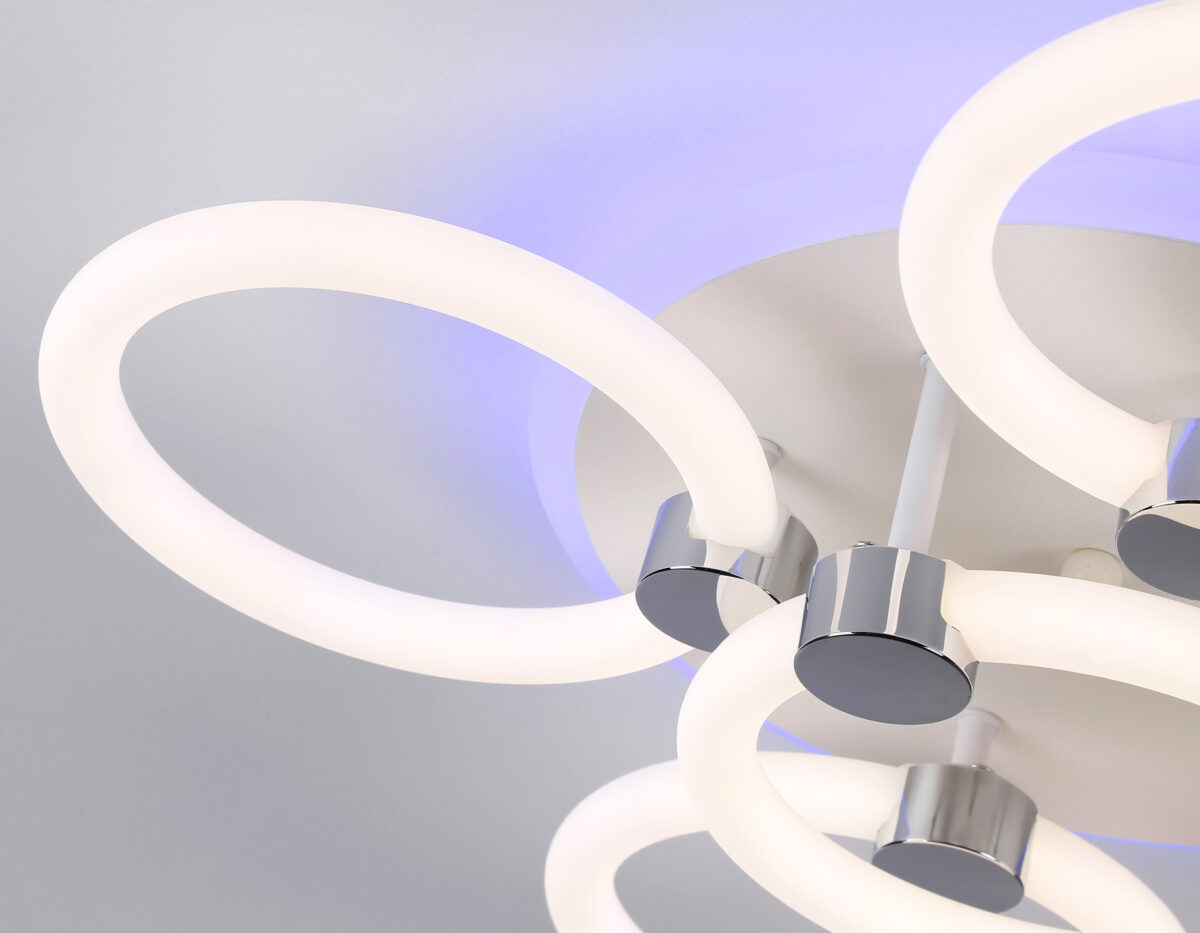 FA3841/4+1 WH белый 70W 3000K-6400K+RGB D538*115 (ПДУ РАДИО 2.4G) — изображение 1