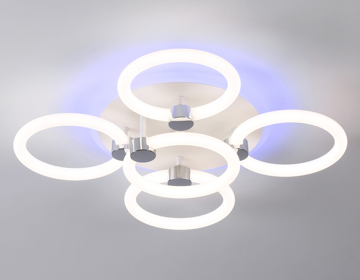 FA3841/4+1 WH белый 70W 3000K-6400K+RGB D538*115 (ПДУ РАДИО 2.4G) — изображение 2