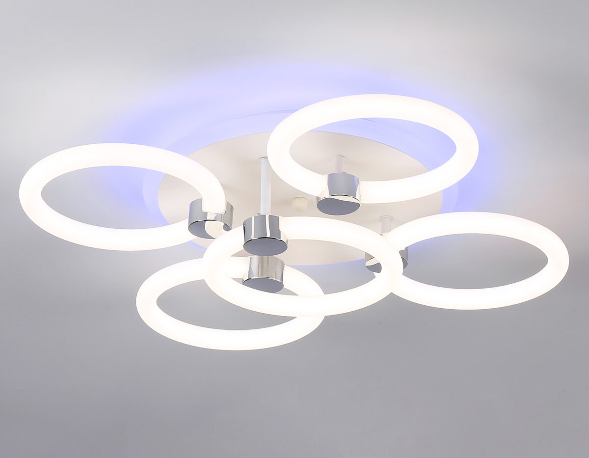 FA3841/4+1 WH белый 70W 3000K-6400K+RGB D538*115 (ПДУ РАДИО 2.4G) — изображение 3