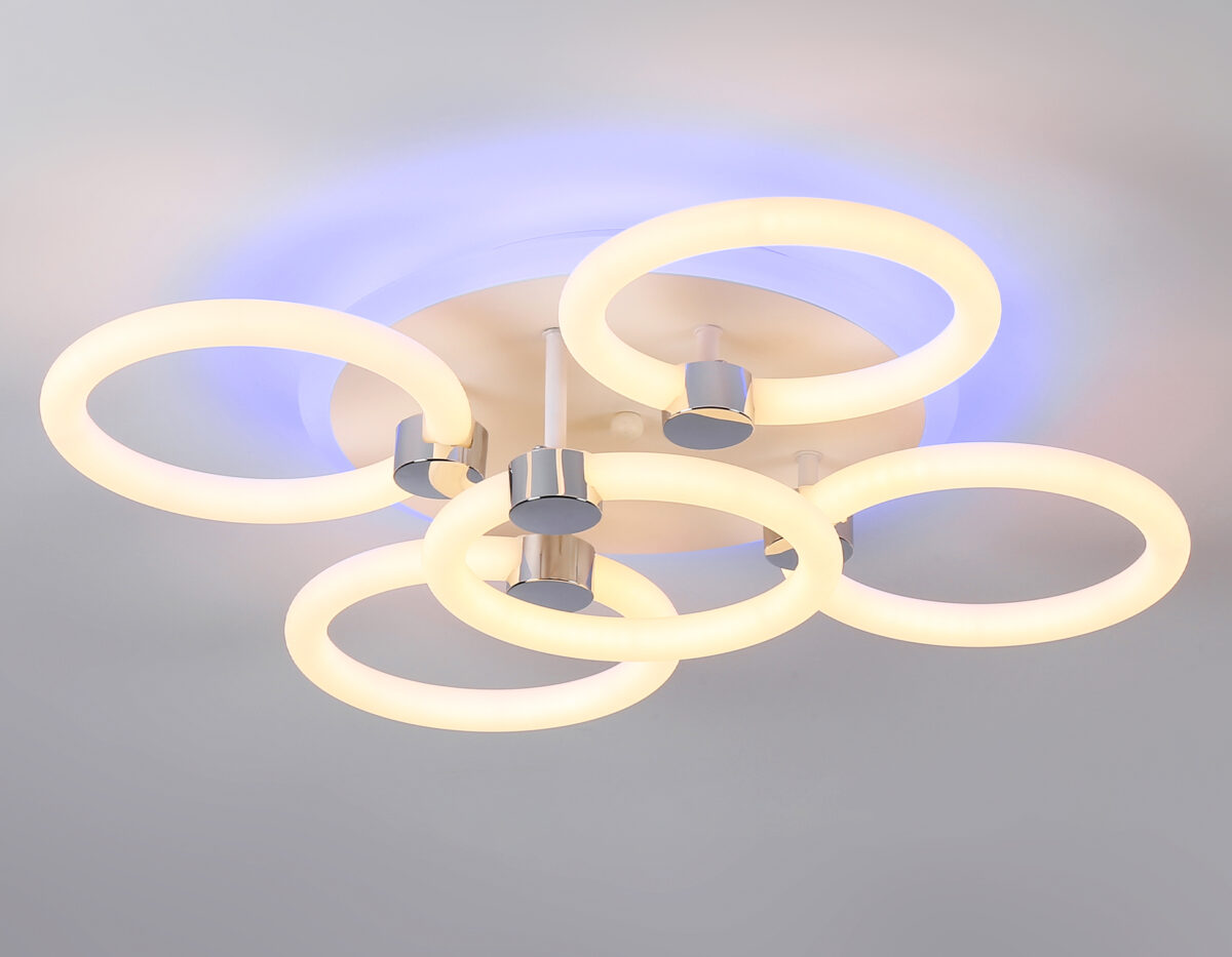 FA3841/4+1 WH белый 70W 3000K-6400K+RGB D538*115 (ПДУ РАДИО 2.4G) — изображение 4