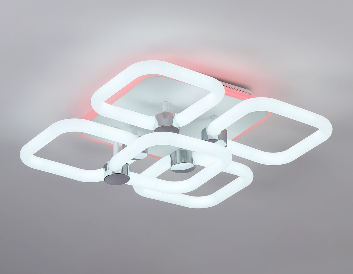 FA3861/4+1 WH белый 70W 3000K-6400K+RGB 400*400*115 (ПДУ РАДИО 2.4G) — изображение 5