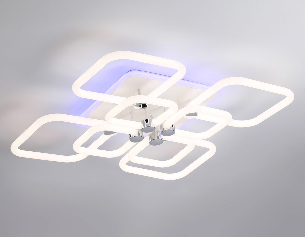 FA3866/4+4 WH белый 144W 3000K-6400K+RGB 627*627*121 (ПДУ РАДИО 2.4G) — изображение 2