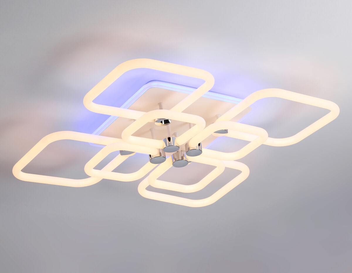 FA3866/4+4 WH белый 144W 3000K-6400K+RGB 627*627*121 (ПДУ РАДИО 2.4G) — изображение 3