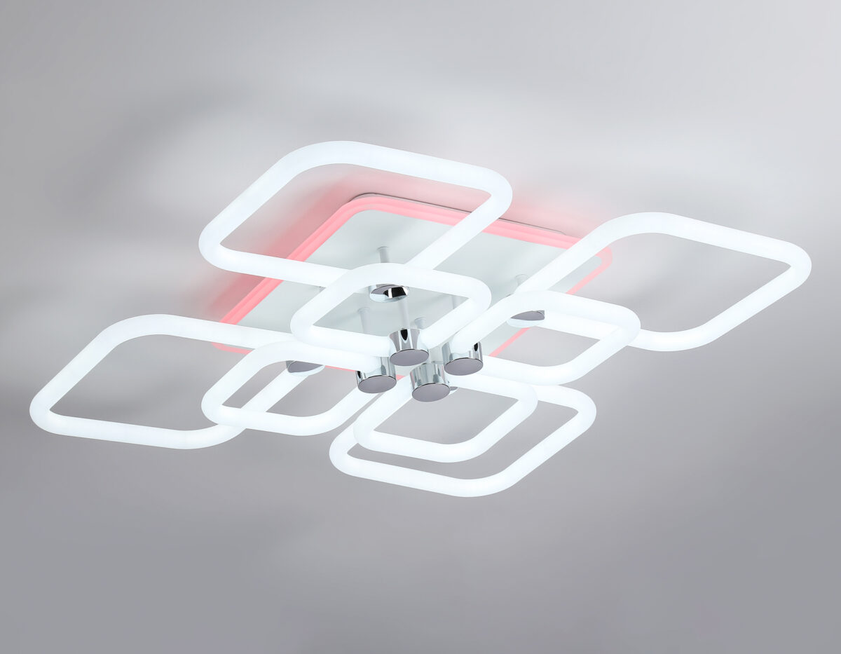 FA3866/4+4 WH белый 144W 3000K-6400K+RGB 627*627*121 (ПДУ РАДИО 2.4G) — изображение 4