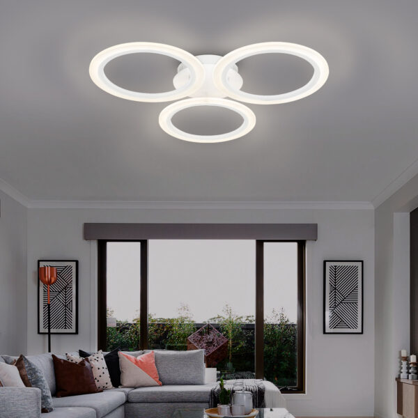 FA4052/3 WH белый 4200K/3000/6400K 51W D580*80 (ПДУ ИК)