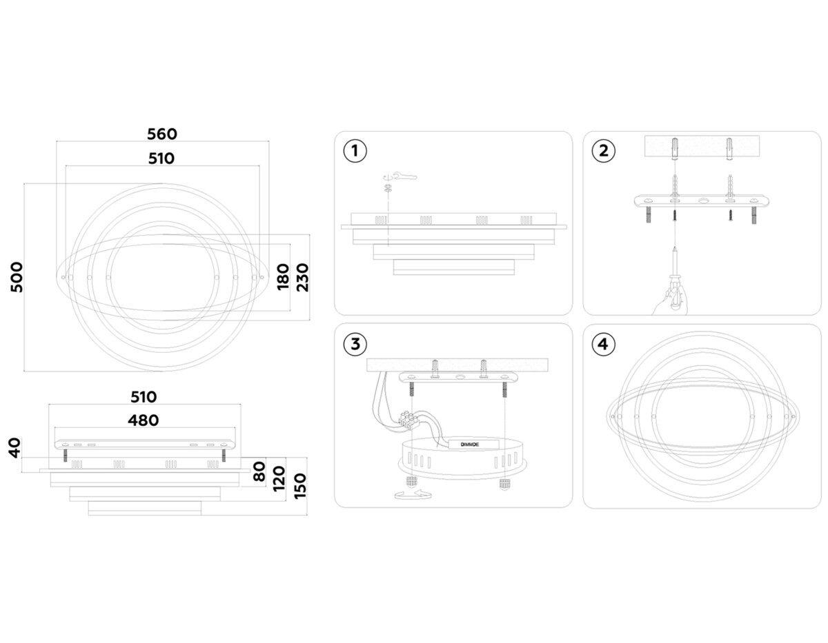FA8522_instruction_Kr_1 FA8522 WH белый 146W 3000K-6400K+RGB 560*500*150 (ПДУ РАДИО 2.4G) — изображение 1