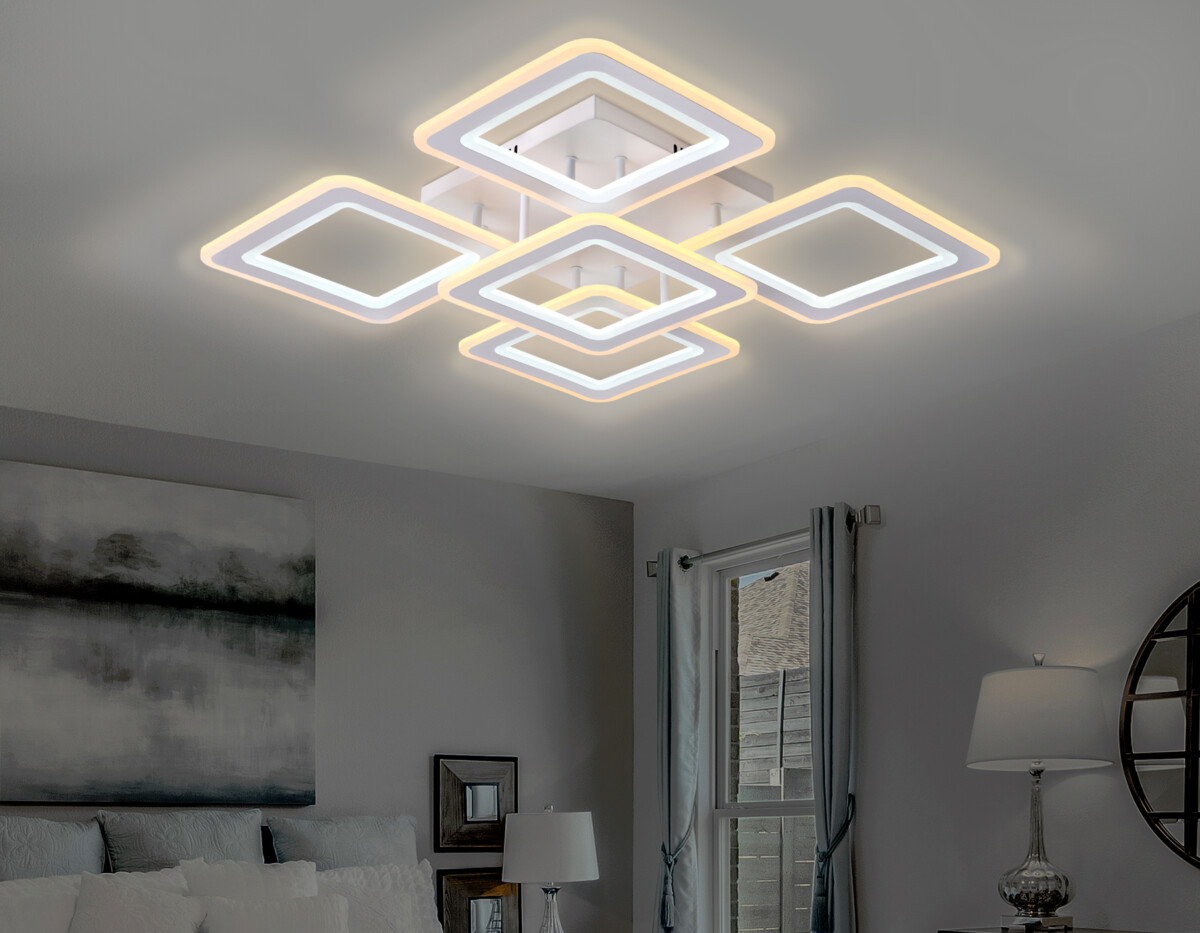 FA866_Inside FA866/4+1 WH белый 218W 3000K-6400K 820*820*120 (ПДУ РАДИО 2.4G) — изображение 1