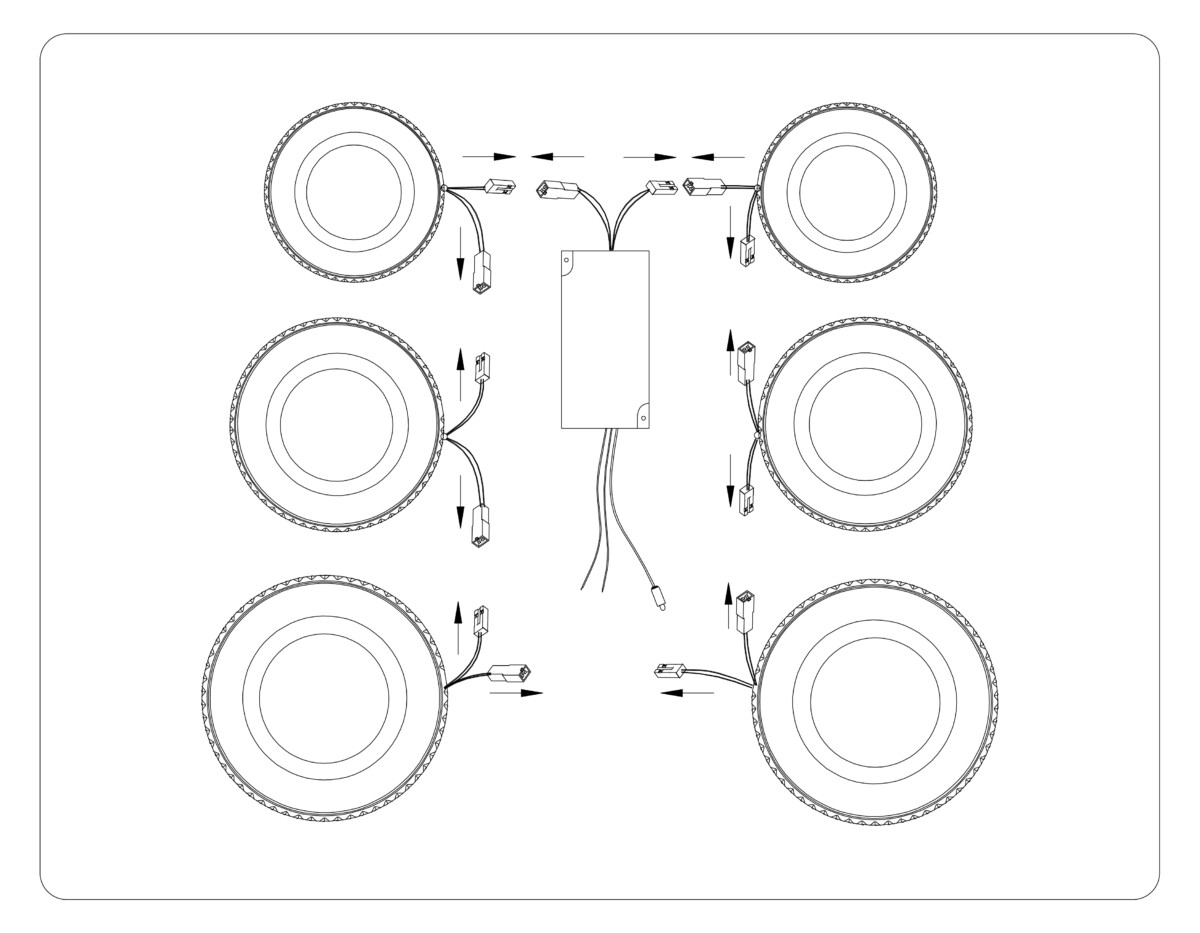 FA8874/4+2 WH белый 3000K-6400K 76W 800*570*165 (ПДУ ИК) — изображение 6