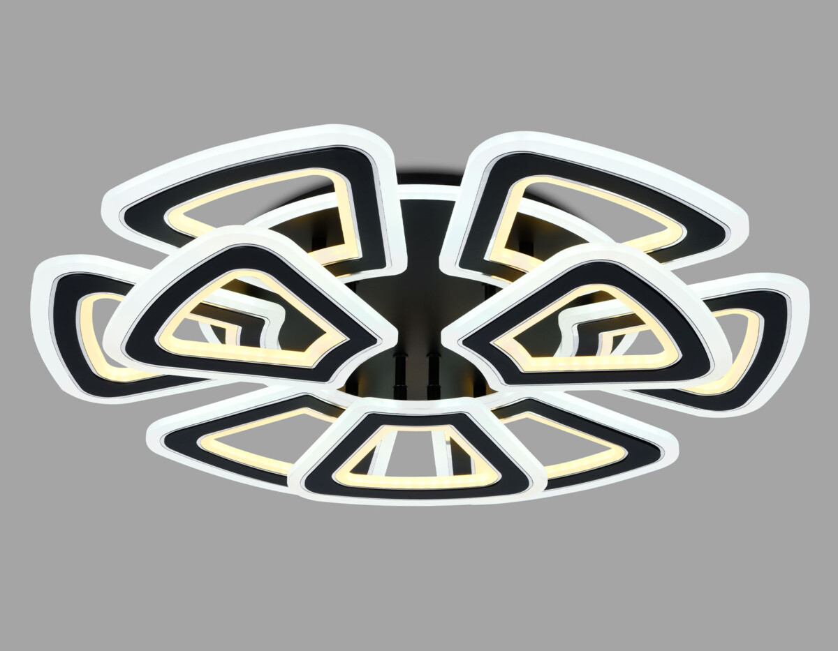 FA8893/6+3 BK/CH черный/хром 210W 3000K/4200K/6400K 650*640*130 (ПДУ РАДИО 2.4G) — изображение 1