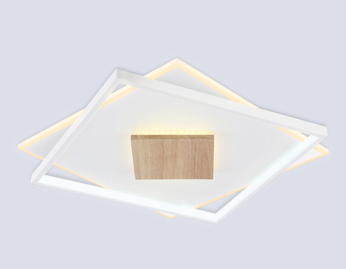 FL4790 WH/WD белый/дерево 77W 3000-6000K 515*515*50 (без ПДУ) — изображение 2
