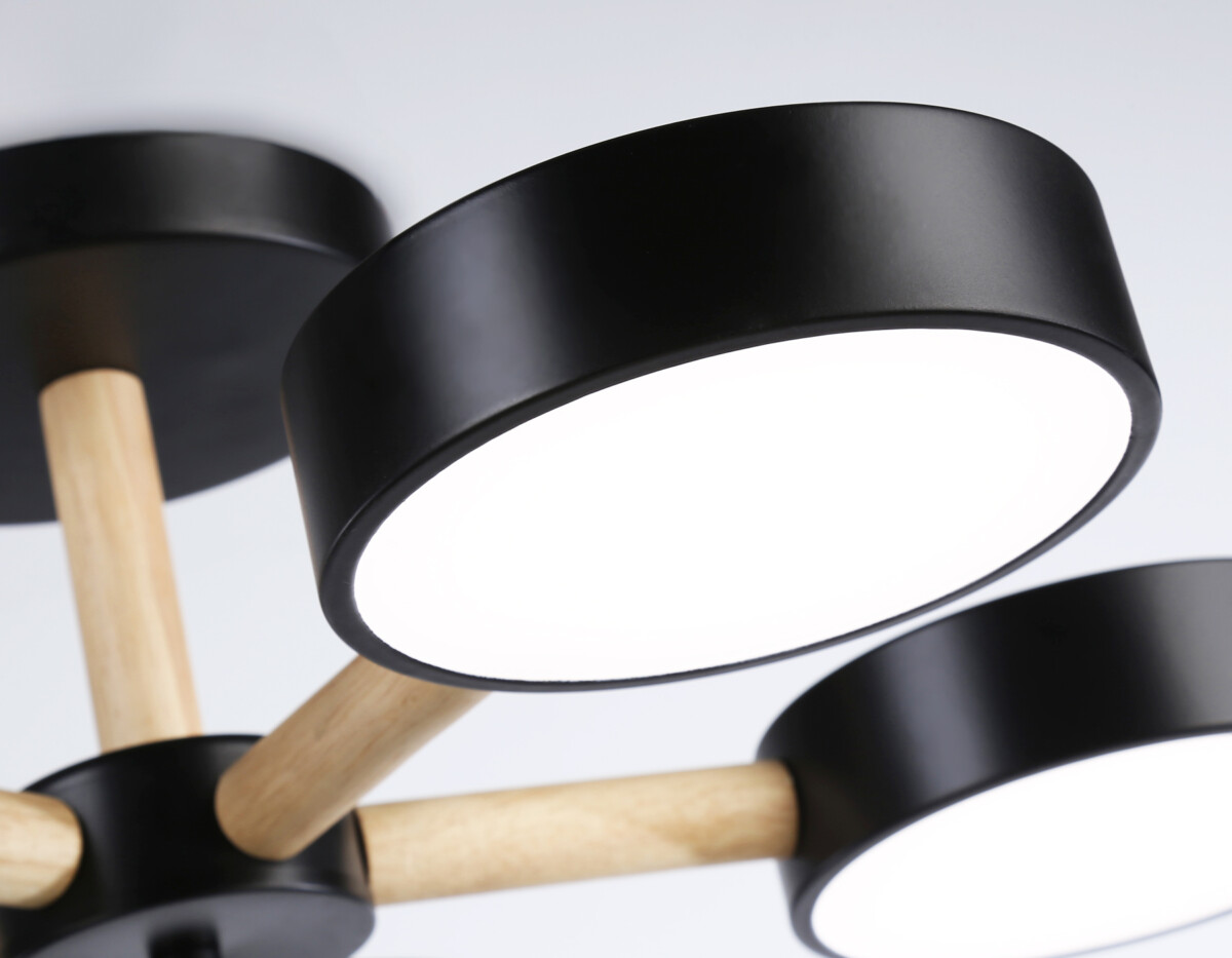 FL4828_macro1 FL4828/5 BK черный 3000K-6400K 65W D580*160 (ПДУ ИК) — изображение 1