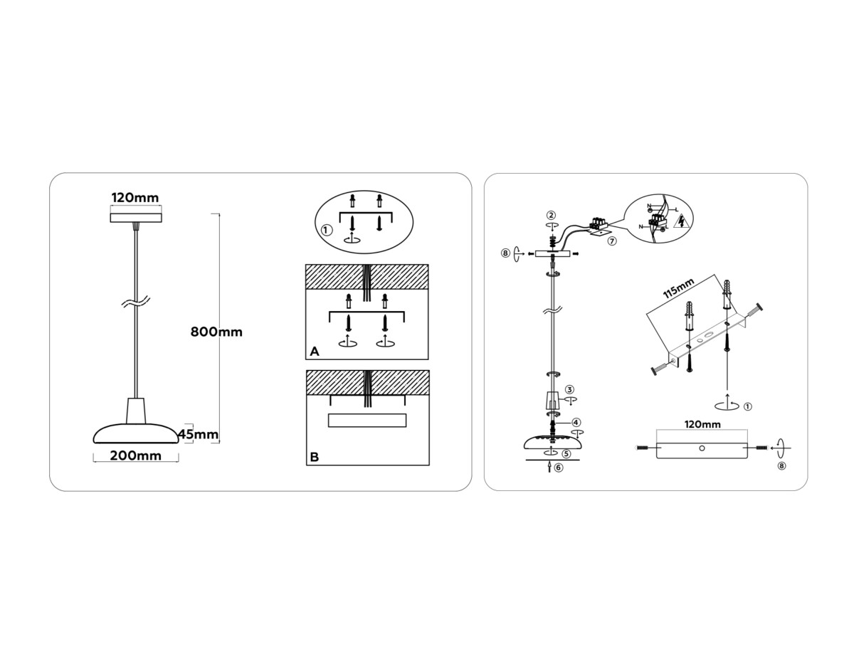 FL4839 BK/WD черный/дерево 24W 3000-6000K D200*800 (без ПДУ) — изображение 8