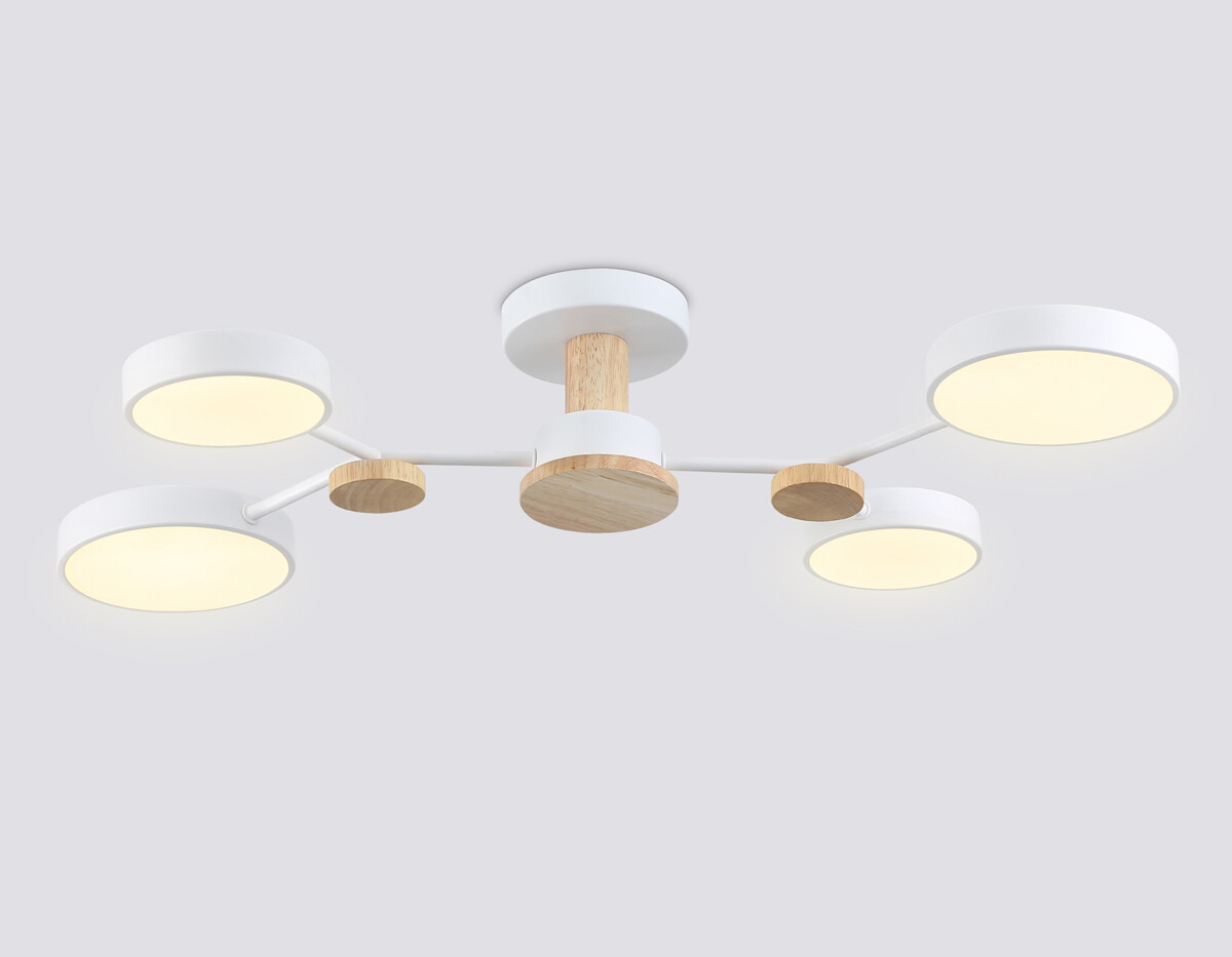 FL4858/4 WH/WD белый/дерево 60W 3000-6000K 700*400*120 (без ПДУ) — изображение 2