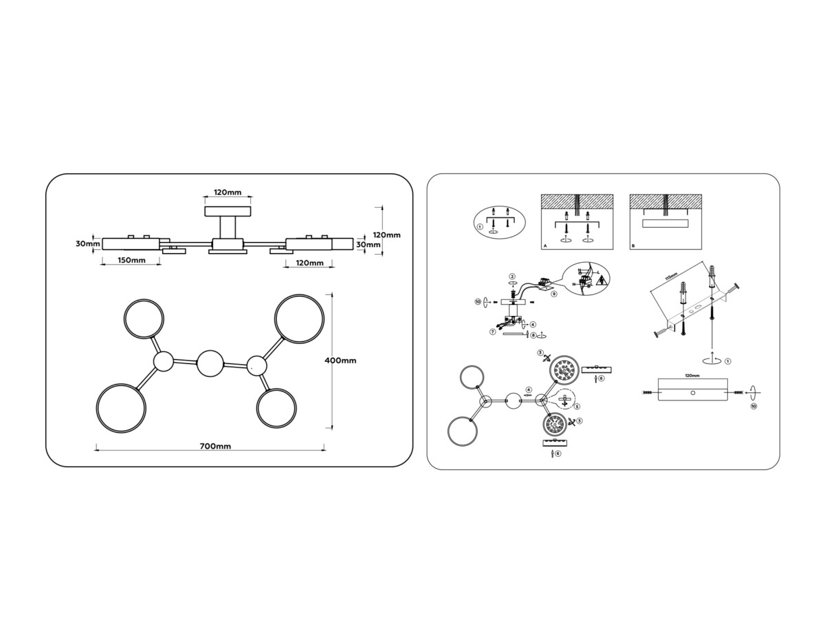 FL4859/4 GR/WD серый/дерево 60W 3000-6000K 700*400*120 (без ПДУ) — изображение 8