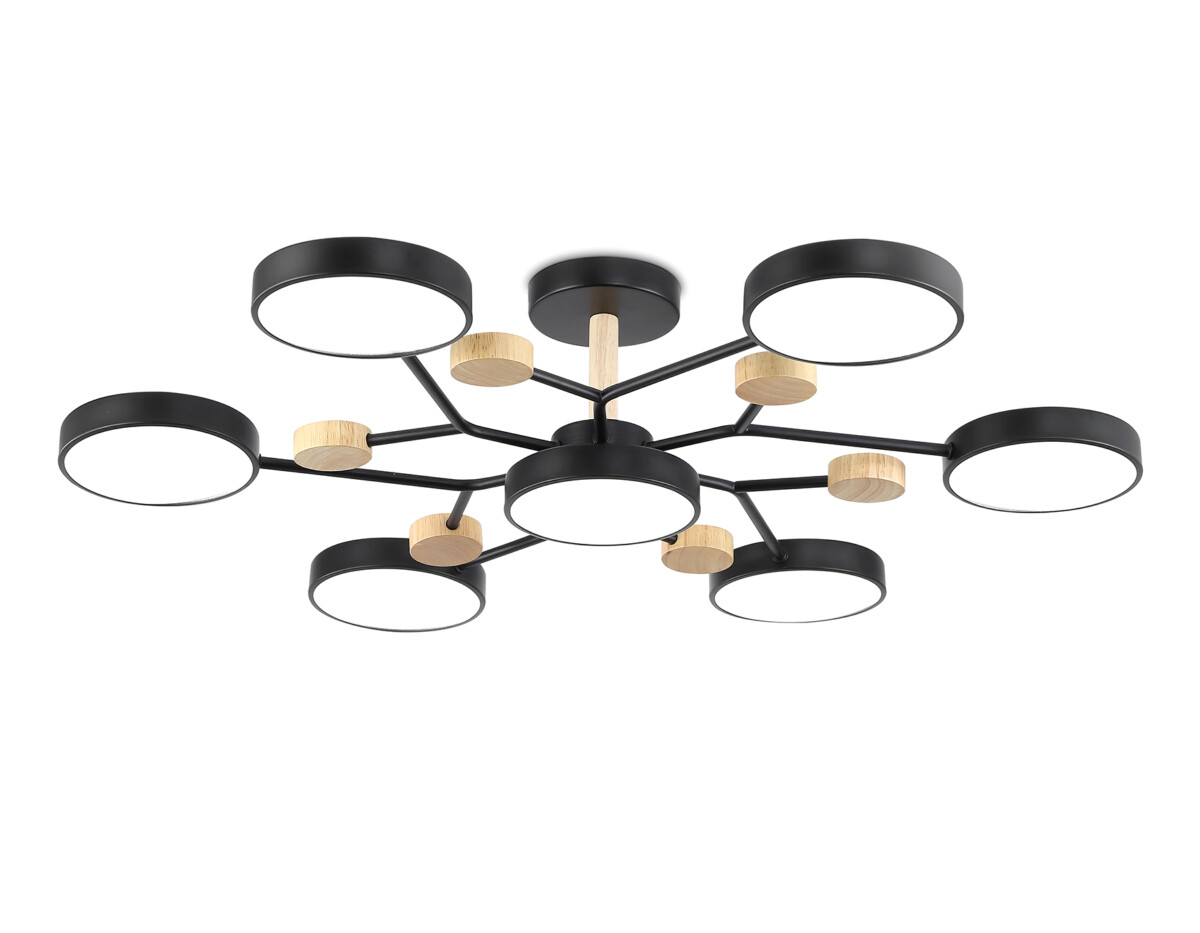 FL4866/7 BK/WD черный/дерево 126W 3000-6000K D830*190 (без ПДУ) — изображение 8