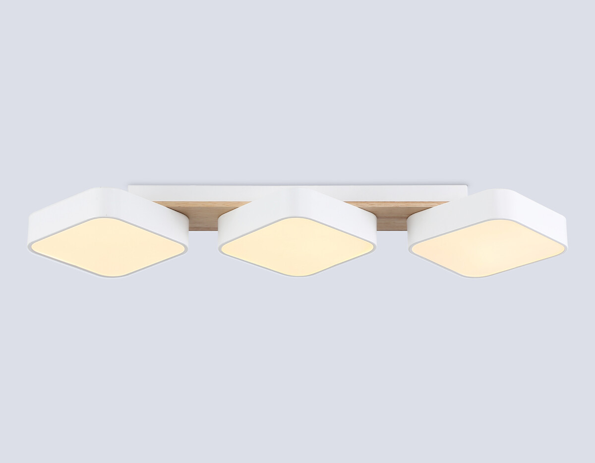 FL4877/3 WH/WD белый/дерево 54W 3000-6000K 680*200*70 (без ПДУ) — изображение 2