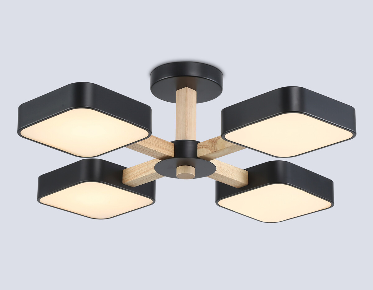 FL4880/4 BK/WD черный/дерево 72W 3000-6000K D610*160 (без ПДУ) — изображение 2