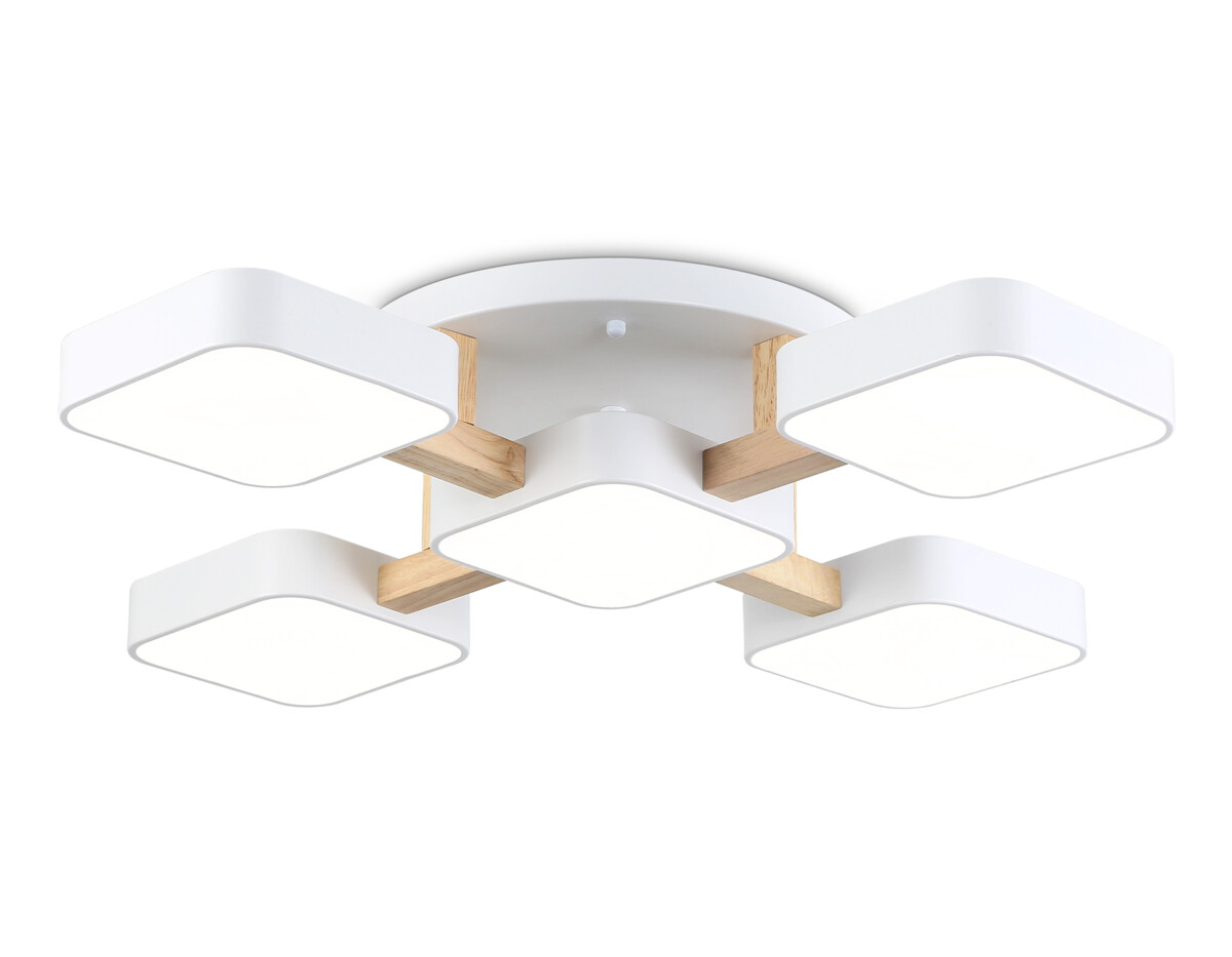 FL4881/5 WH/WD белый/дерево 90W 3000-6000K 675*675*110 (без ПДУ) — изображение 8