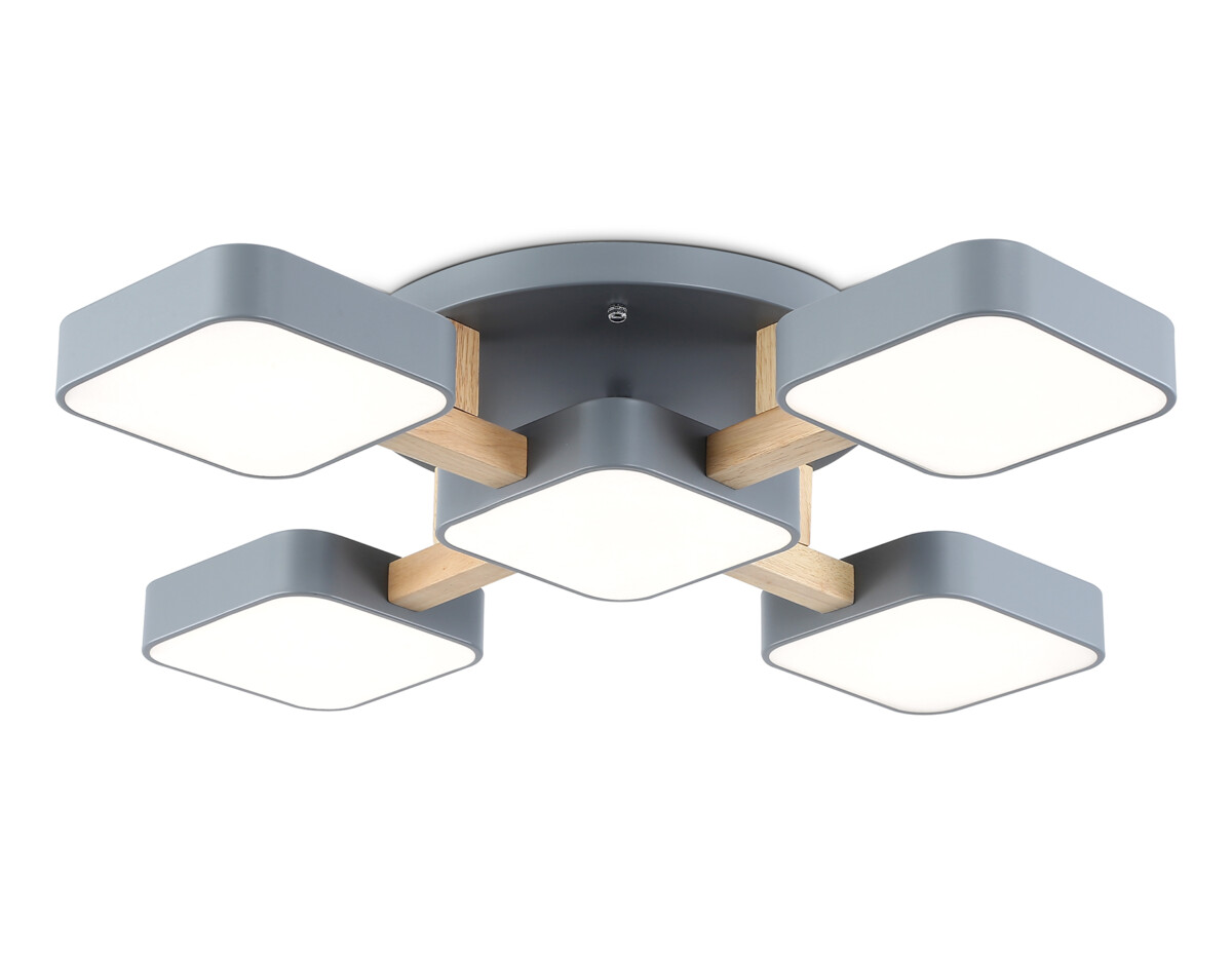 FL4882/5 GR/WD серый/дерево 90W 3000-6000K 675*675*110 (без ПДУ) — изображение 8