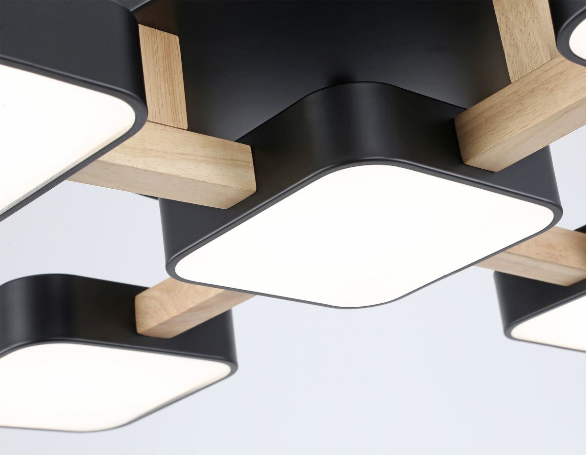 FL4883/5 BK/WD черный/дерево 90W 3000-6000K 675*675*110 (без ПДУ) — изображение 5