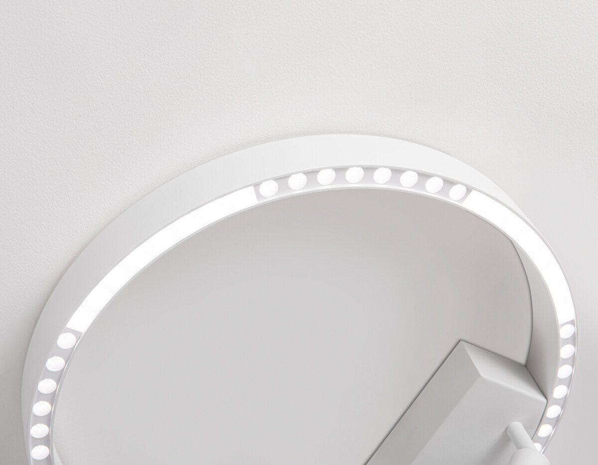 FL5805_macro1 FL5805/1+2 WH белый 25W 3000K/4200K/6400K D400*95 (без ПДУ) — изображение 1