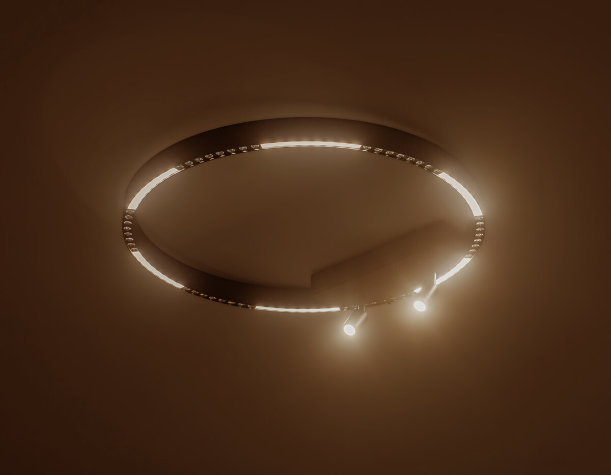 FL5808/1+2 BK черный 40W 3000K/4200K/6400K D600*95 (без ПДУ) — изображение 4